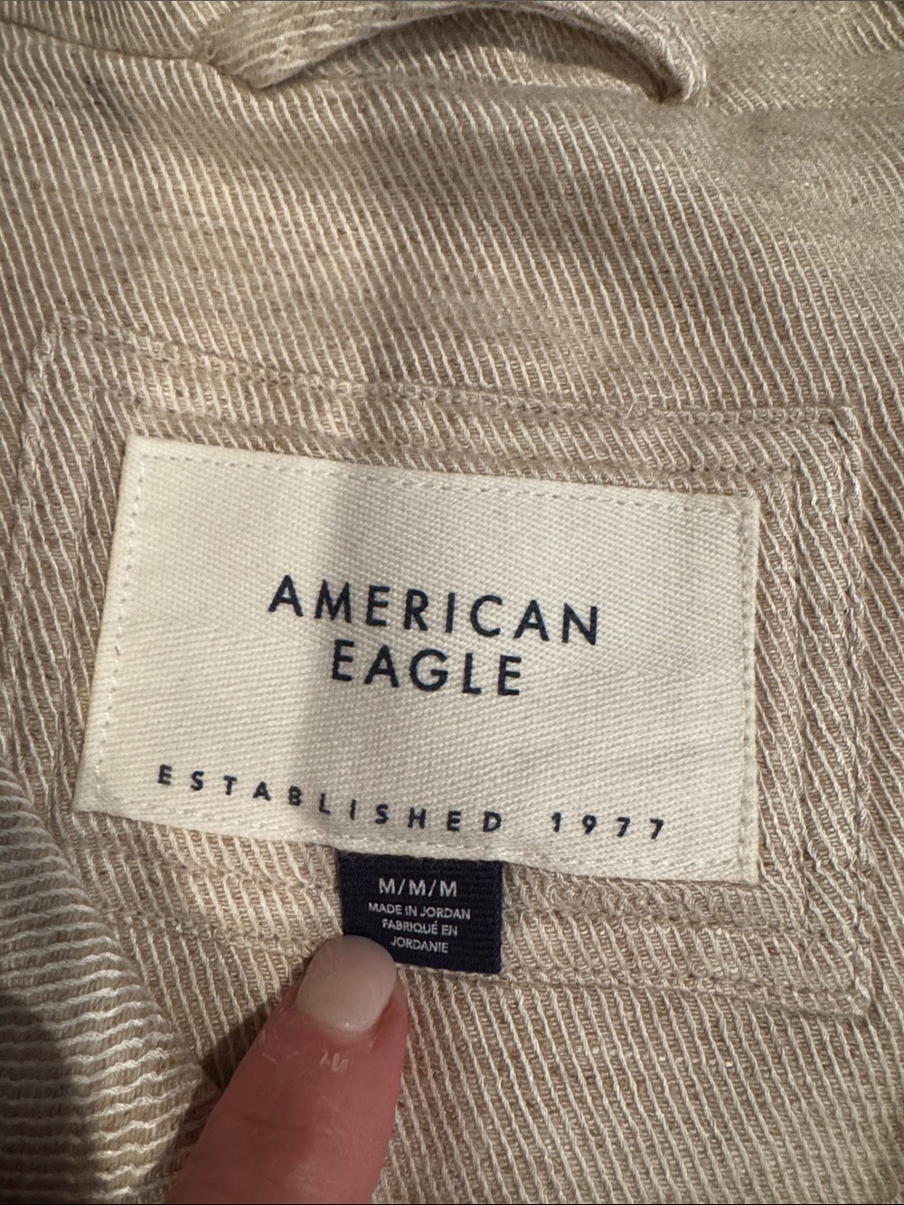 American Eagle Outfitters Cream Linen Blend Blazer - Picture 5 of 9